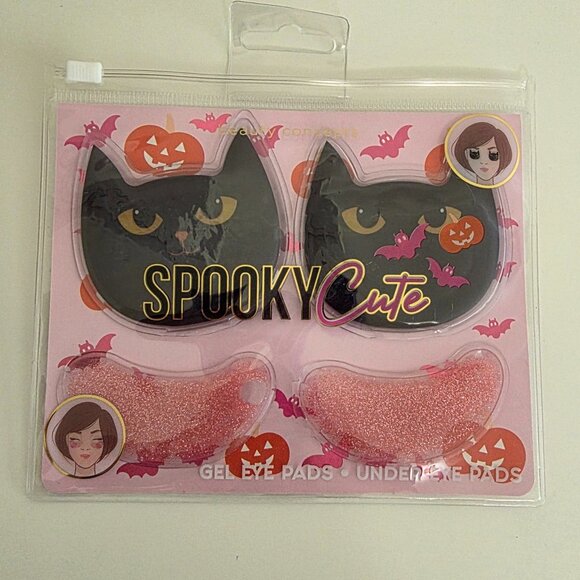 Cute Spooky Cooling Gel Eye Pads | Black Cat, Glitter, Spa Day, Girl's Night NEW - Picture 1 of 4